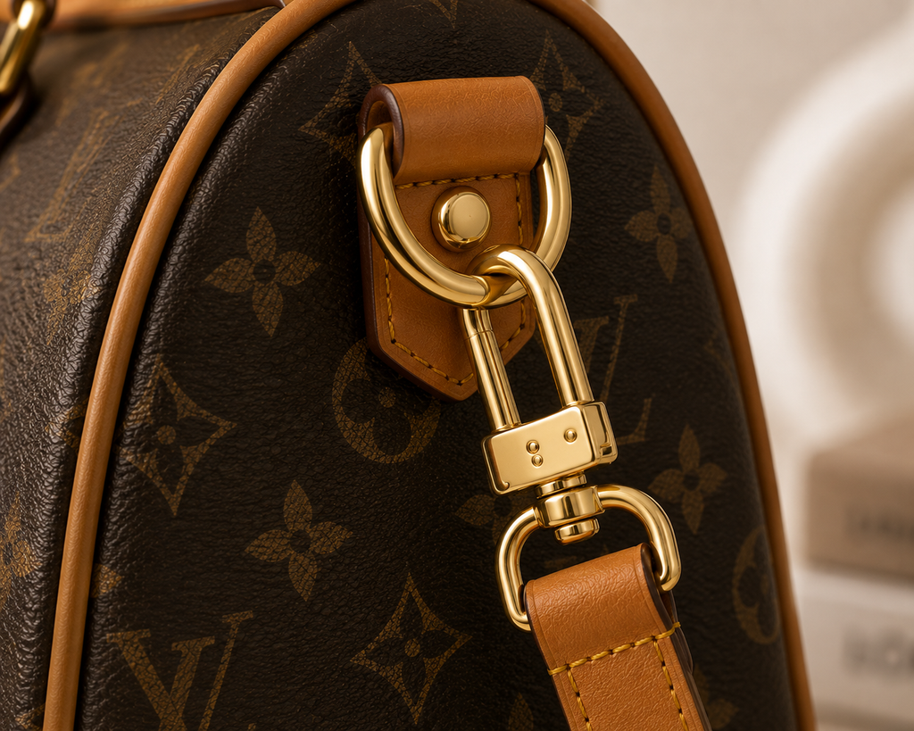 Vintage Monogram Bag | Luxury Inspired Handbag | Classic Brown Pattern Purse | Everyday Shoulder Bag | Timeless Women’s Fashion Bag