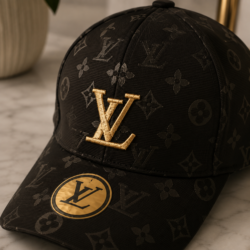 Monogram Baseball Cap | Luxury Inspired Hat | Classic Pattern Adjustable Cap | Unisex Fashion Hat | Trendy Everyday Streetwear Cap