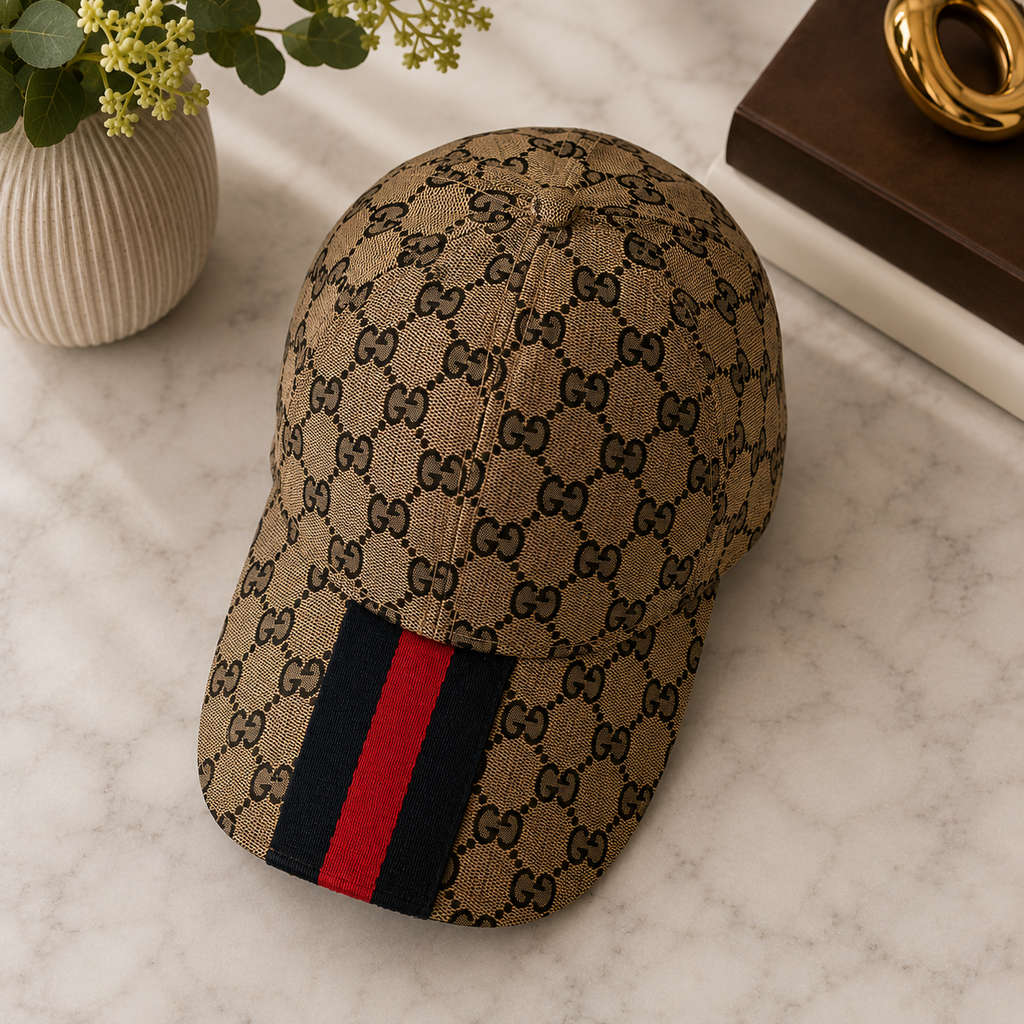 Signature Pattern Baseball Cap | Luxury Inspired Fashion Hat | Unisex Adjustable Cap | Trendy Streetwear Hat | Everyday Fashion Accessory