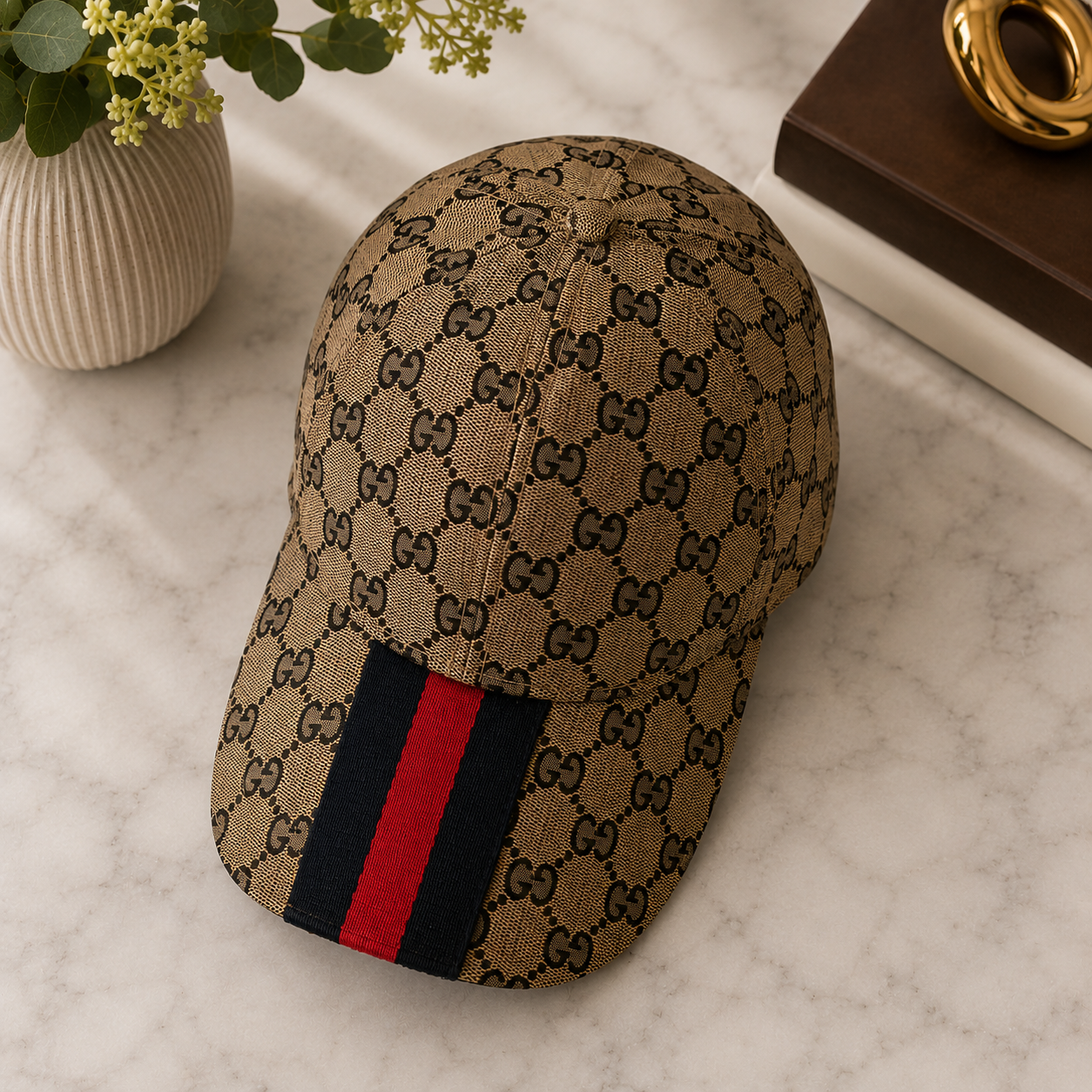 Signature Pattern Baseball Cap | Luxury Inspired Fashion Hat | Unisex Adjustable Cap | Trendy Streetwear Hat | Everyday Fashion Accessory