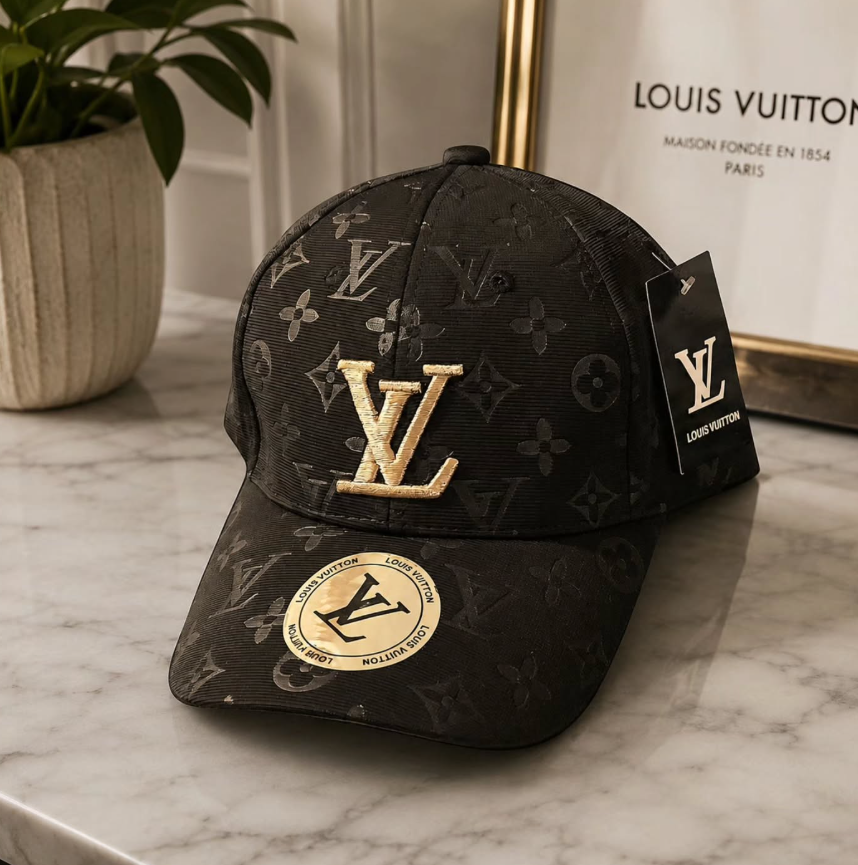 Monogram Baseball Cap | Luxury Inspired Hat | Classic Pattern Adjustable Cap | Unisex Fashion Hat | Trendy Everyday Streetwear Cap